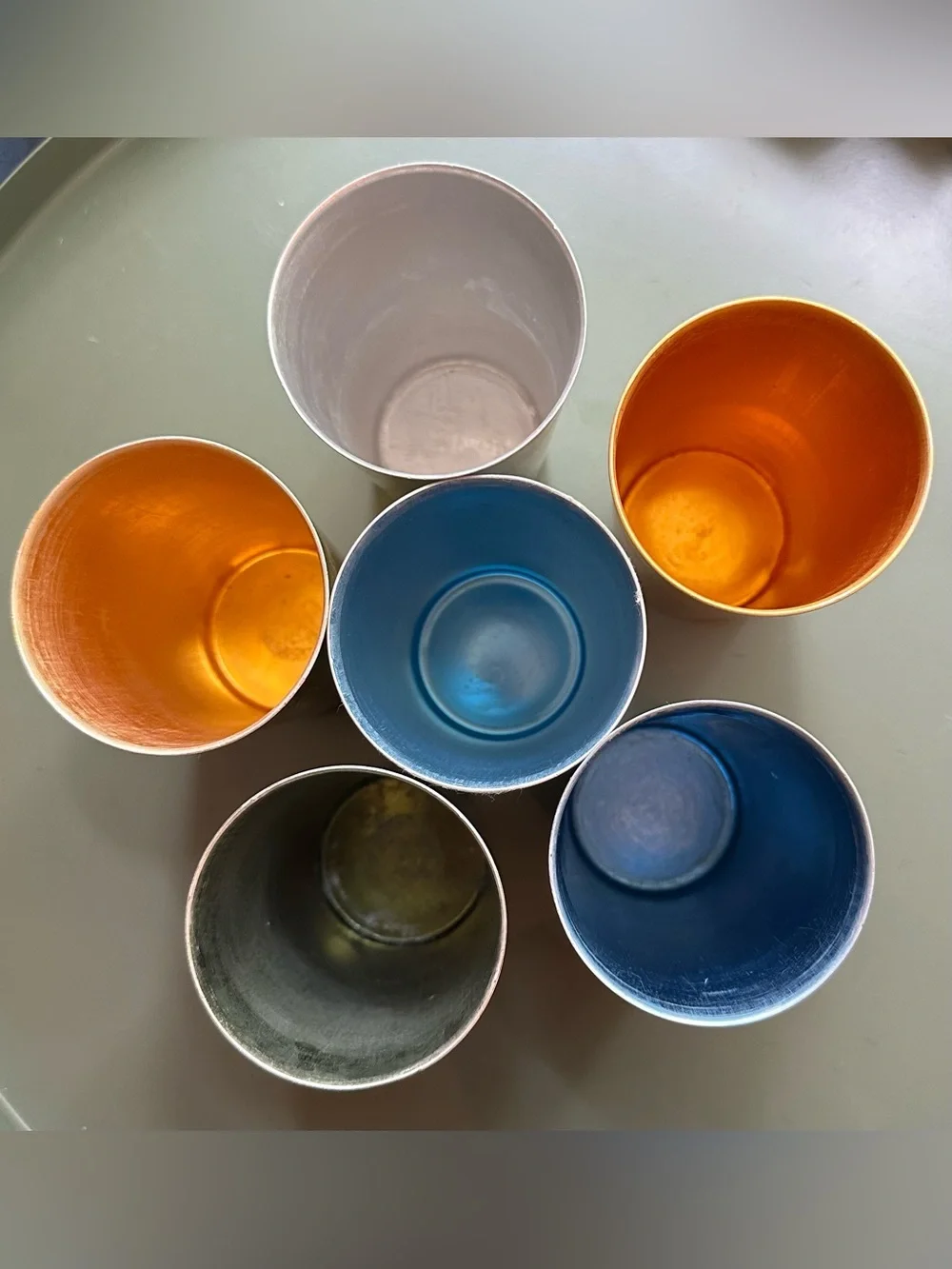 Bascal • Made in Italy • circa 1955 • metal cups • aluminum • vintage